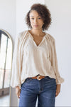 Molly Pleated Shoulder Blouse