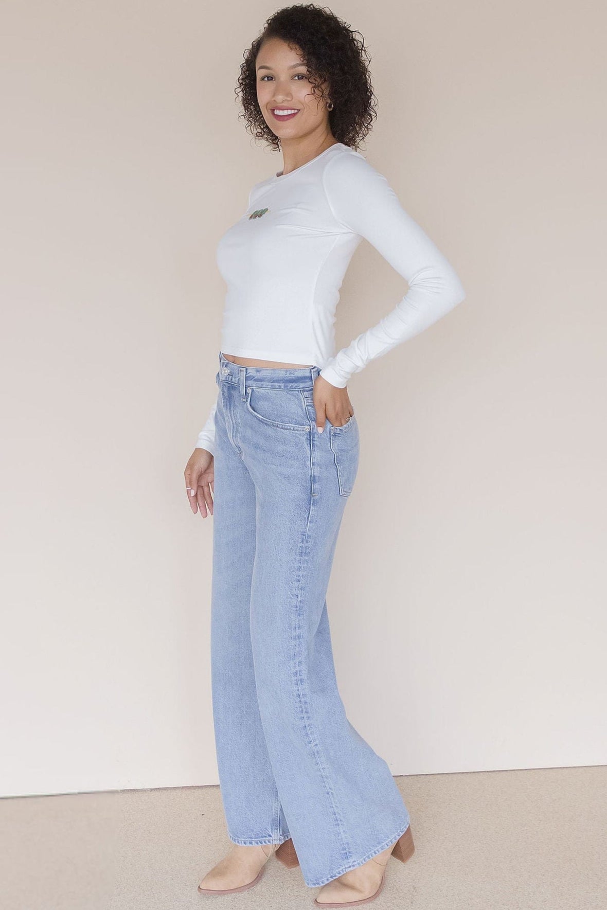 Extra Olives Please Long Sleeve Beaded Tee Extra Olives Please Long Sleeve Beaded Tee