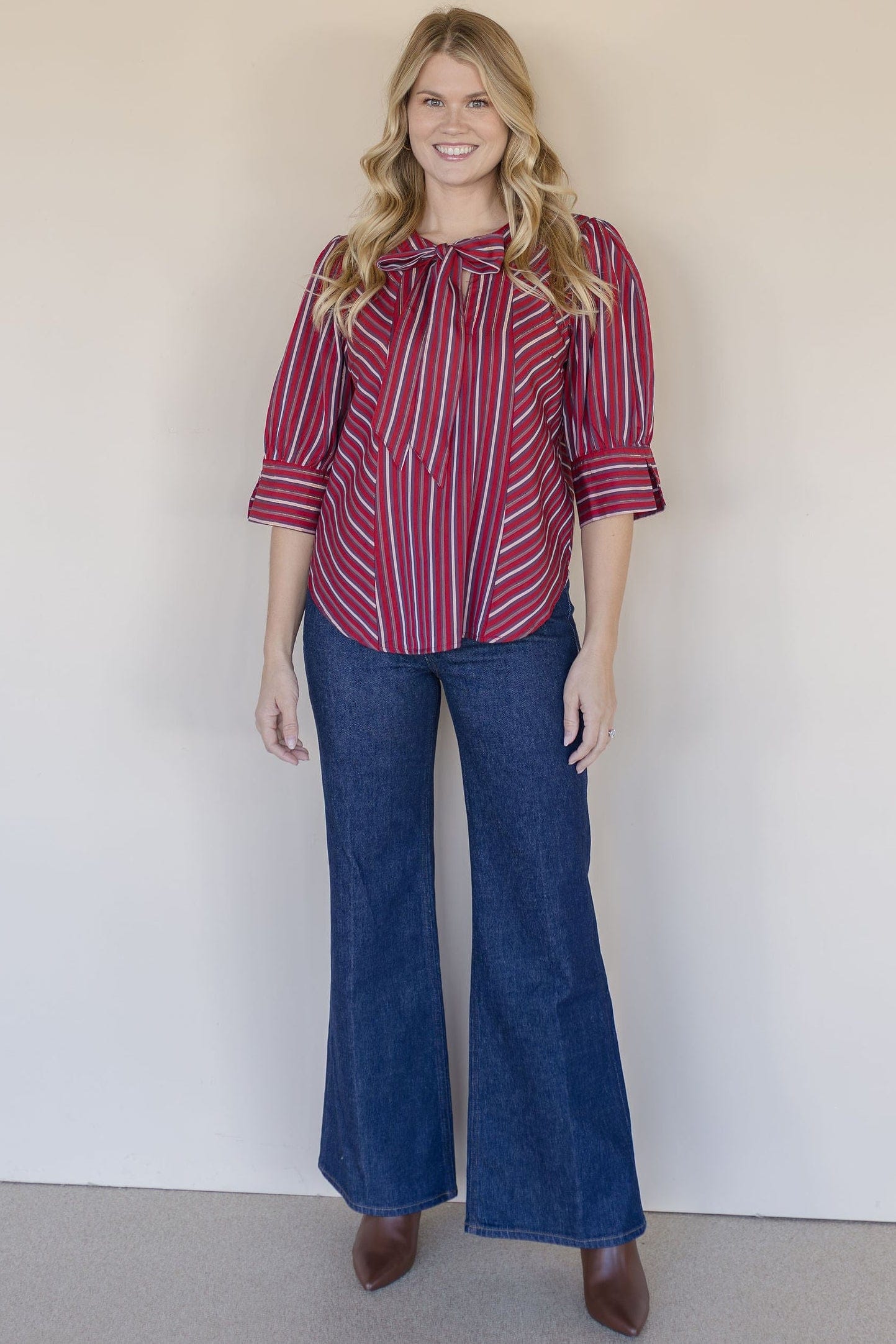 Morgan 3/4 Cuffed Sleeve Top