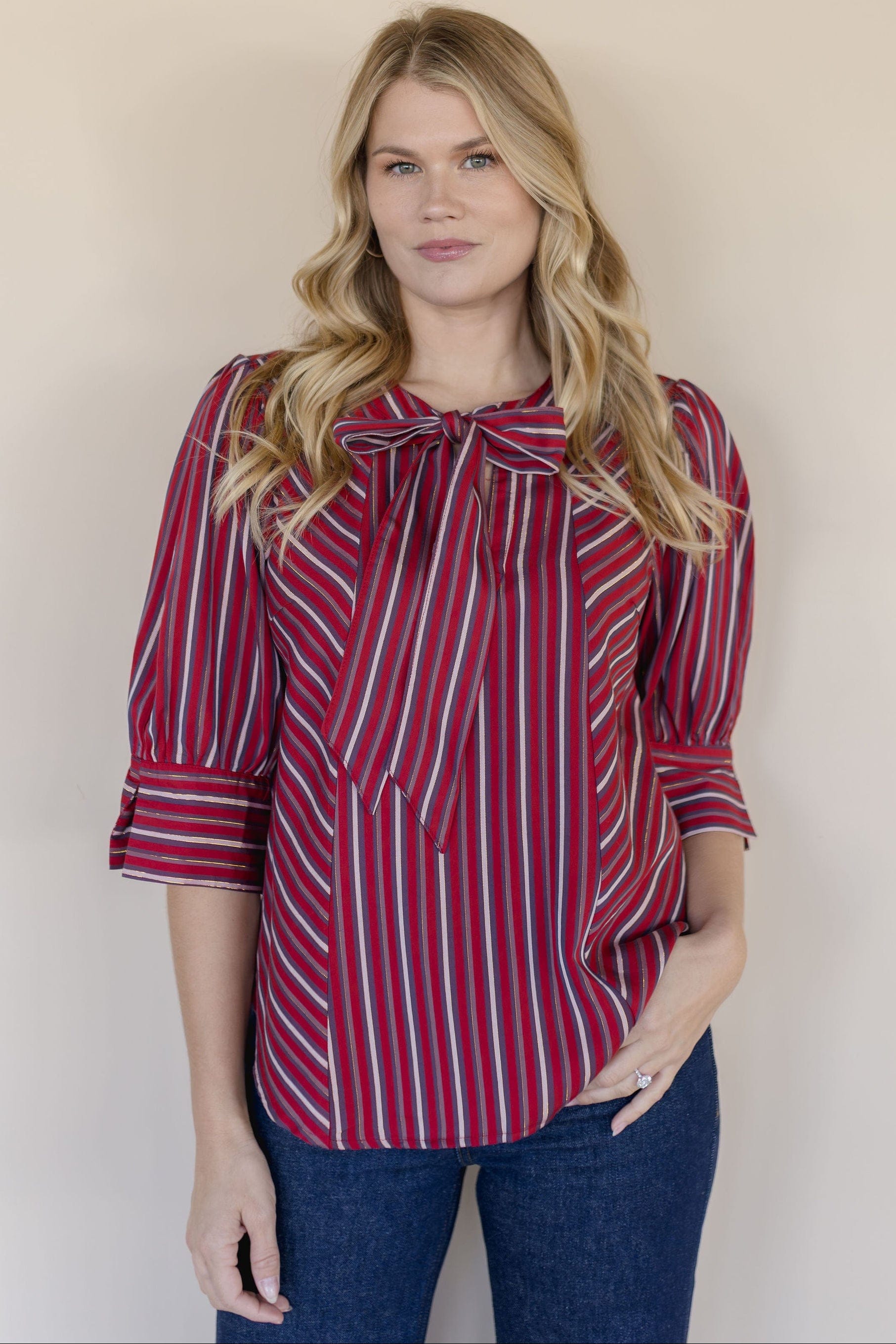 Morgan 3/4 Cuffed Sleeve Top