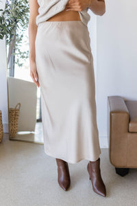 Ruthie Satin Midi Skirt