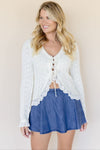 Lacey Pointelle Tie-Front Cardigan Lacey Pointelle Tie-Front Cardigan