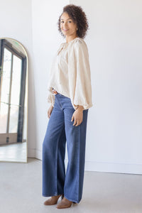 Molly Pleated Shoulder Blouse