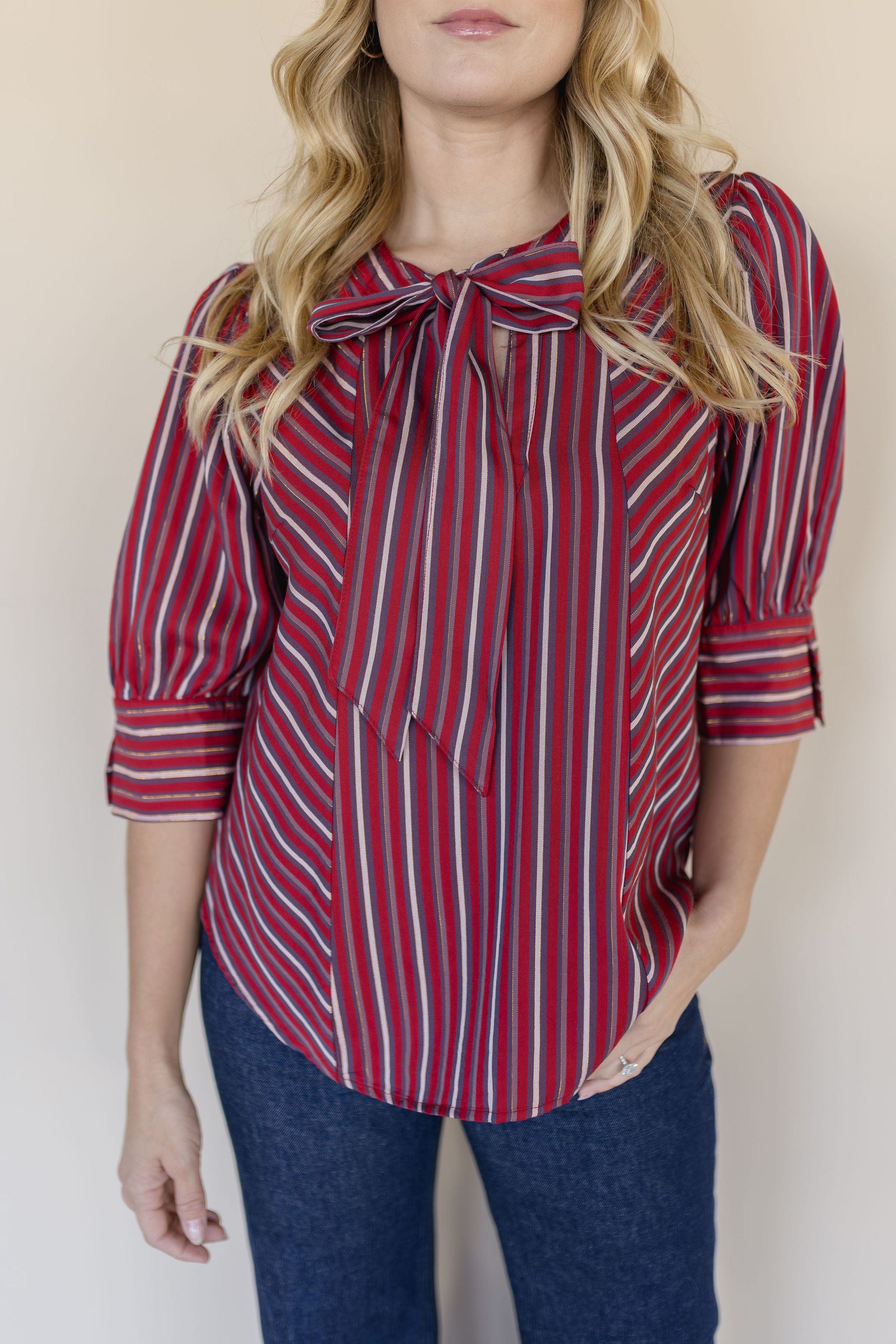 Morgan 3/4 Cuffed Sleeve Top