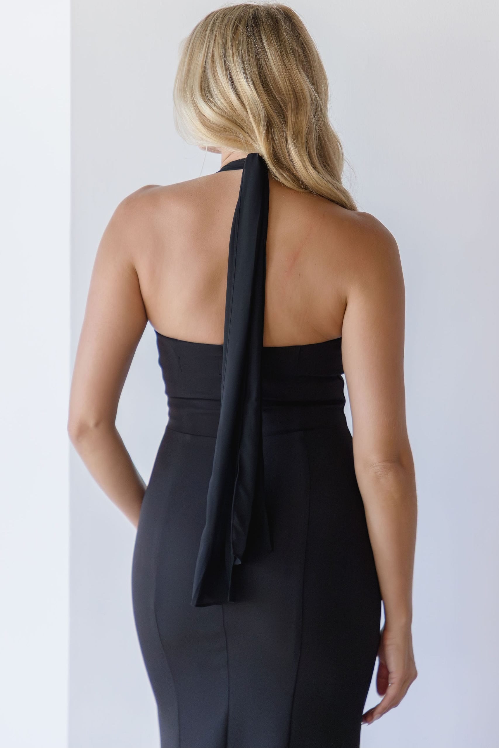 After Hours Structured Bonded Detail Maxi Dress