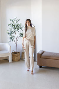 Serena Satin Pull-On Pants