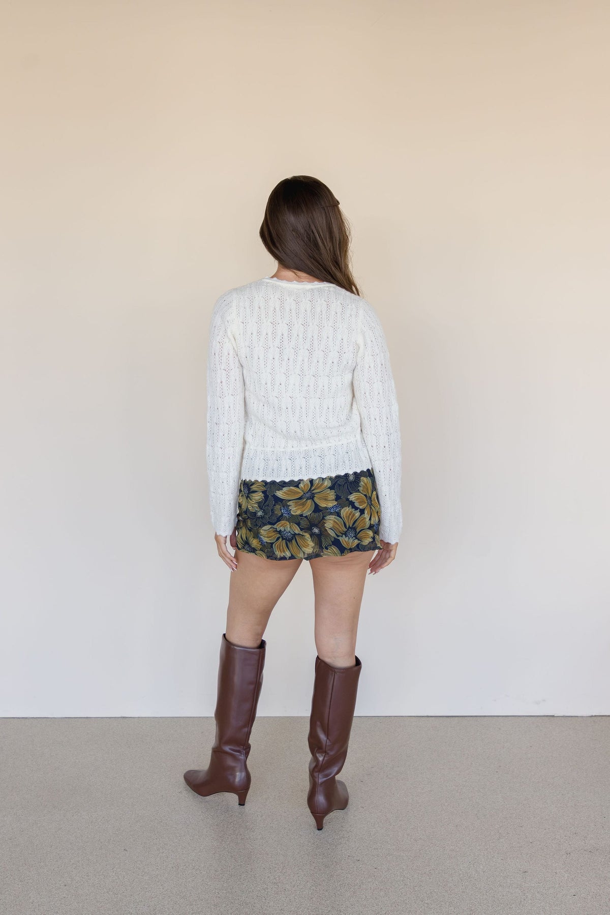 Josephine Lace Tie Waist Knit Cardigan