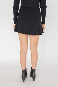 Maeve Knit Ribbed Mini Skirt