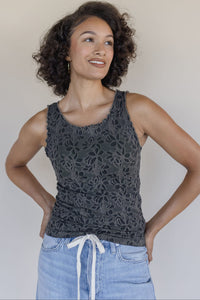 Floral Lettuce Edge Top