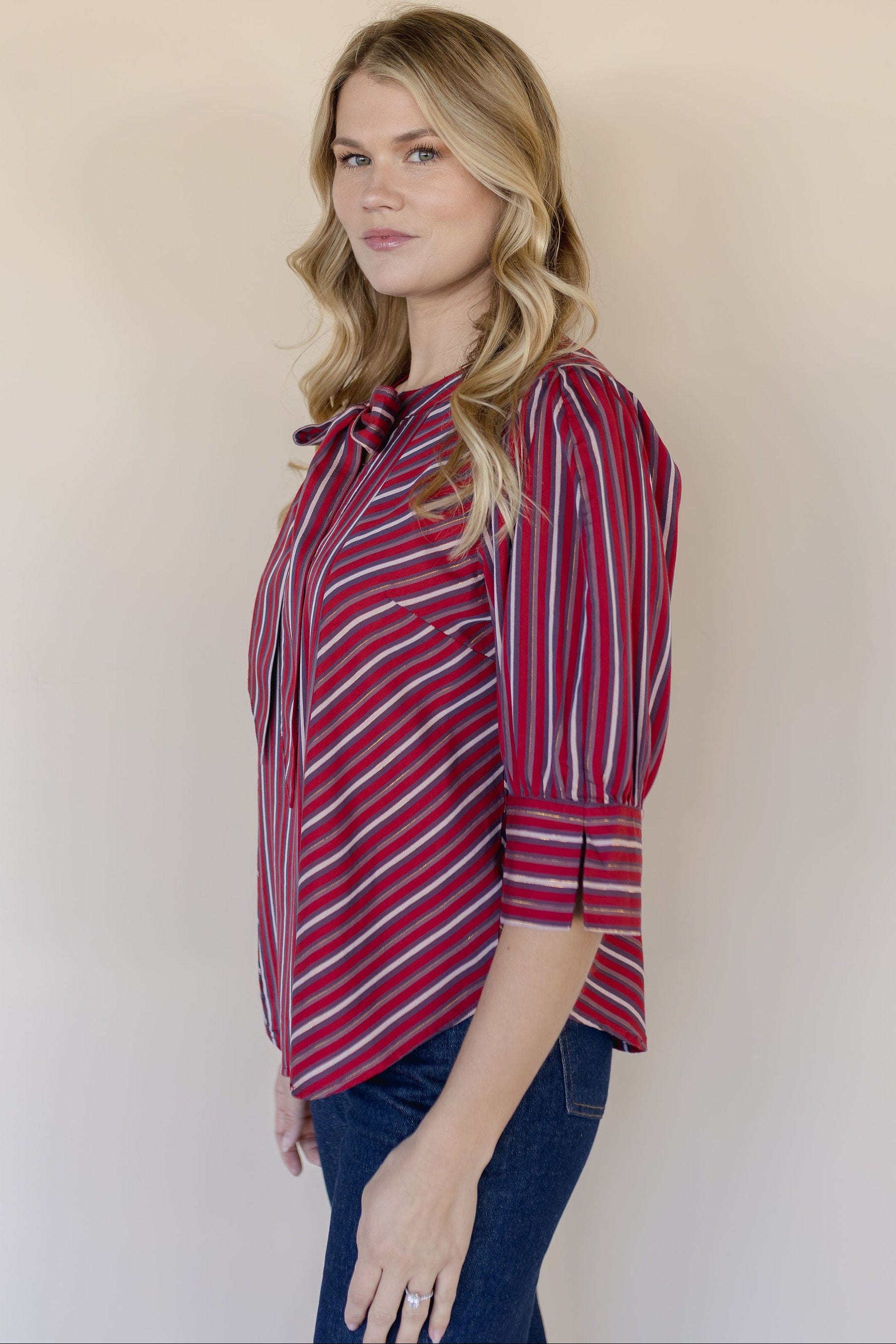 Morgan 3/4 Cuffed Sleeve Top