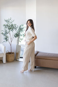 Serena Satin Pull-On Pants
