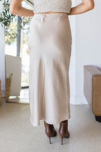 Ruthie Satin Midi Skirt
