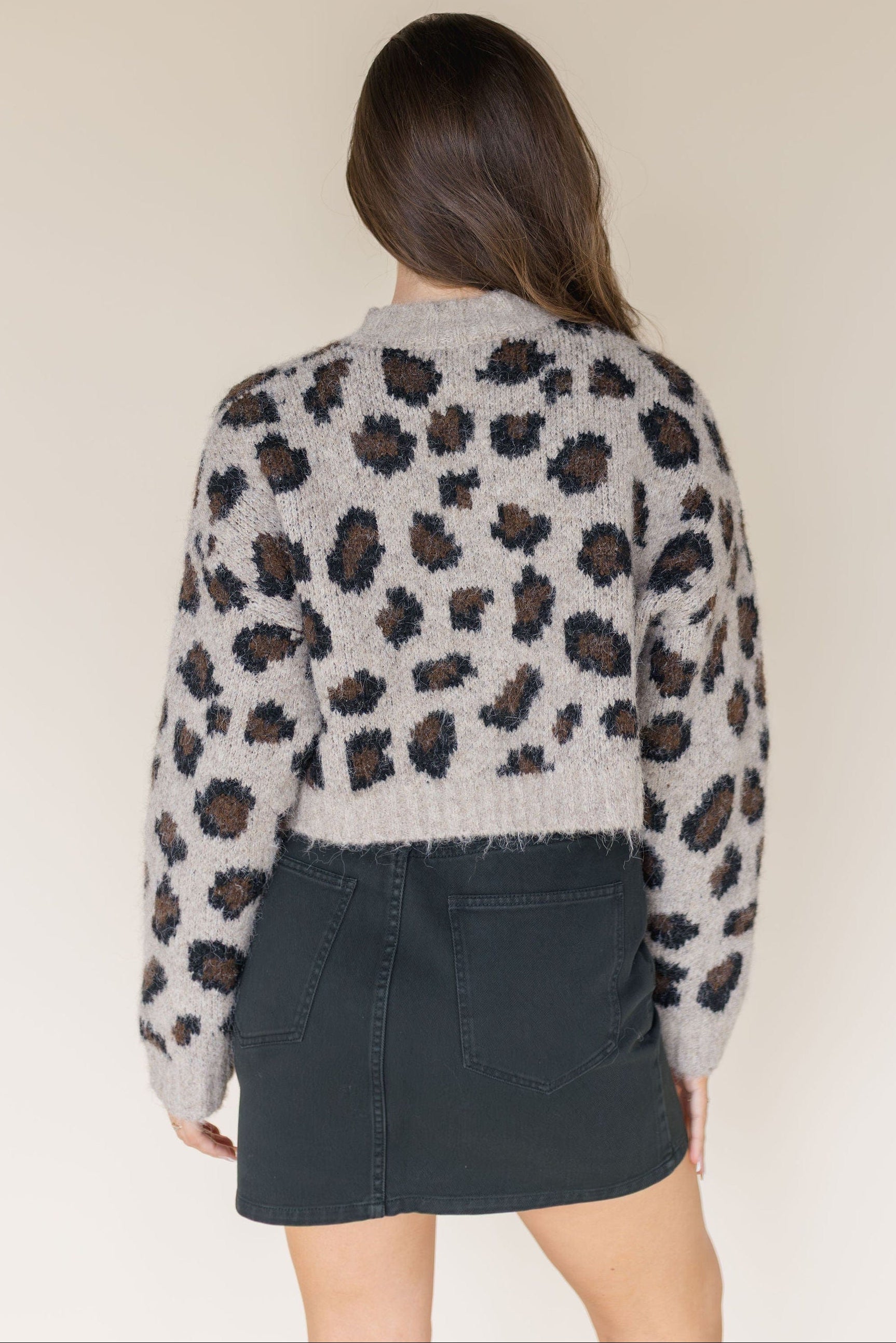 Nala Leopard Cropped Pull Over Nala Leopard Cropped Pull Over