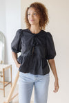 Olivia Poplin Peplum Top