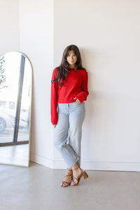 Cherry On Top Pointelle Knit Sweater
