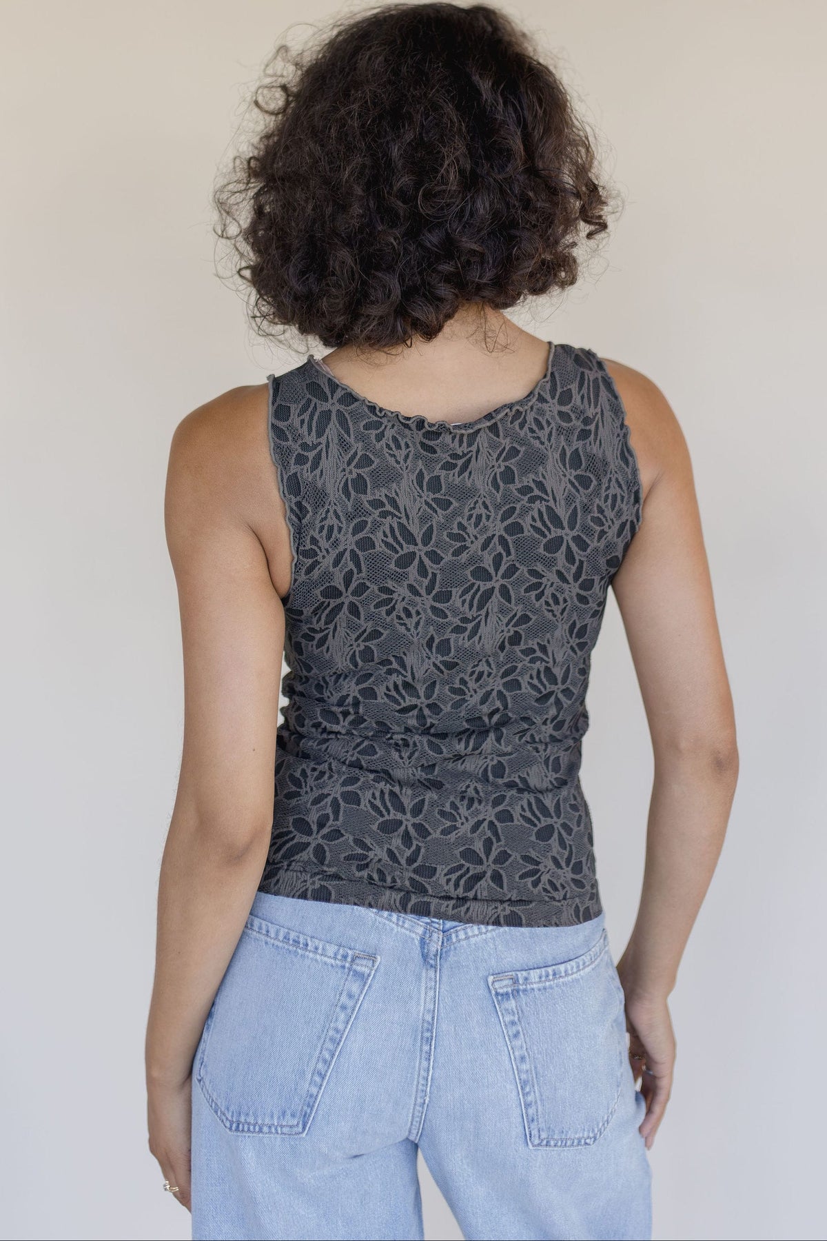 Floral Lettuce Edge Top