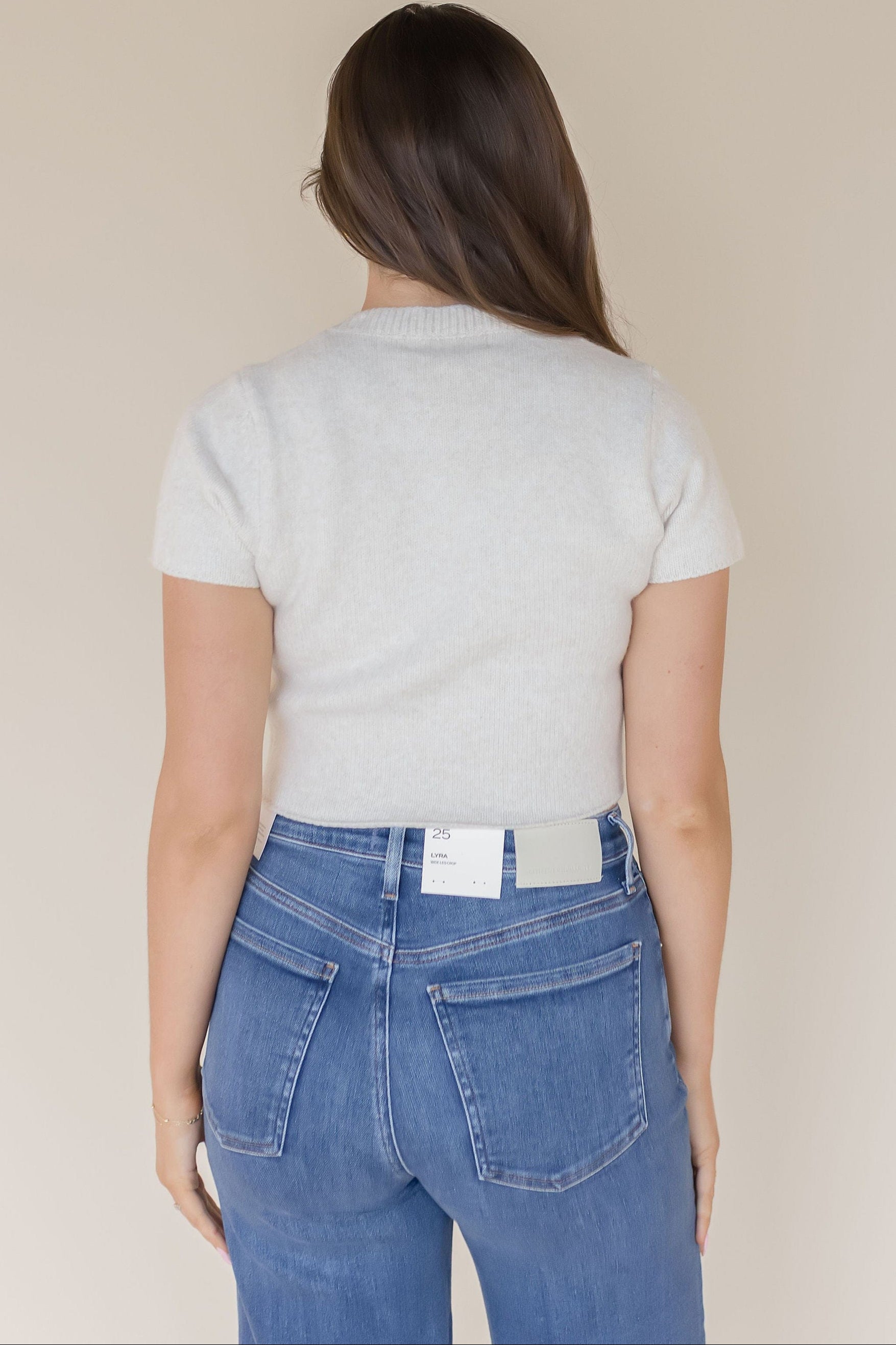 Cela Short Sleeved Sweater Top Cela Short Sleeved Sweater Top