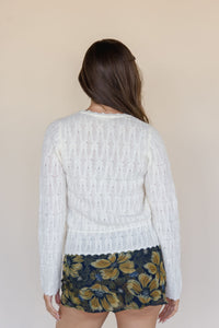 Josephine Lace Tie Waist Knit Cardigan
