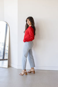 Cherry On Top Pointelle Knit Sweater