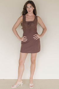 Aniya Floral Stitched Mini Dress