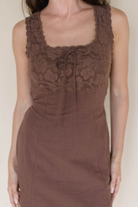 Aniya Floral Stitched Mini Dress