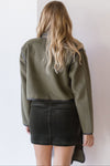 Ellery Button Leather Trim Detail Jacket Ellery Button Leather Trim Detail Jacket