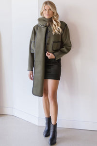 Ellery Button Leather Trim Detail Jacket Ellery Button Leather Trim Detail Jacket