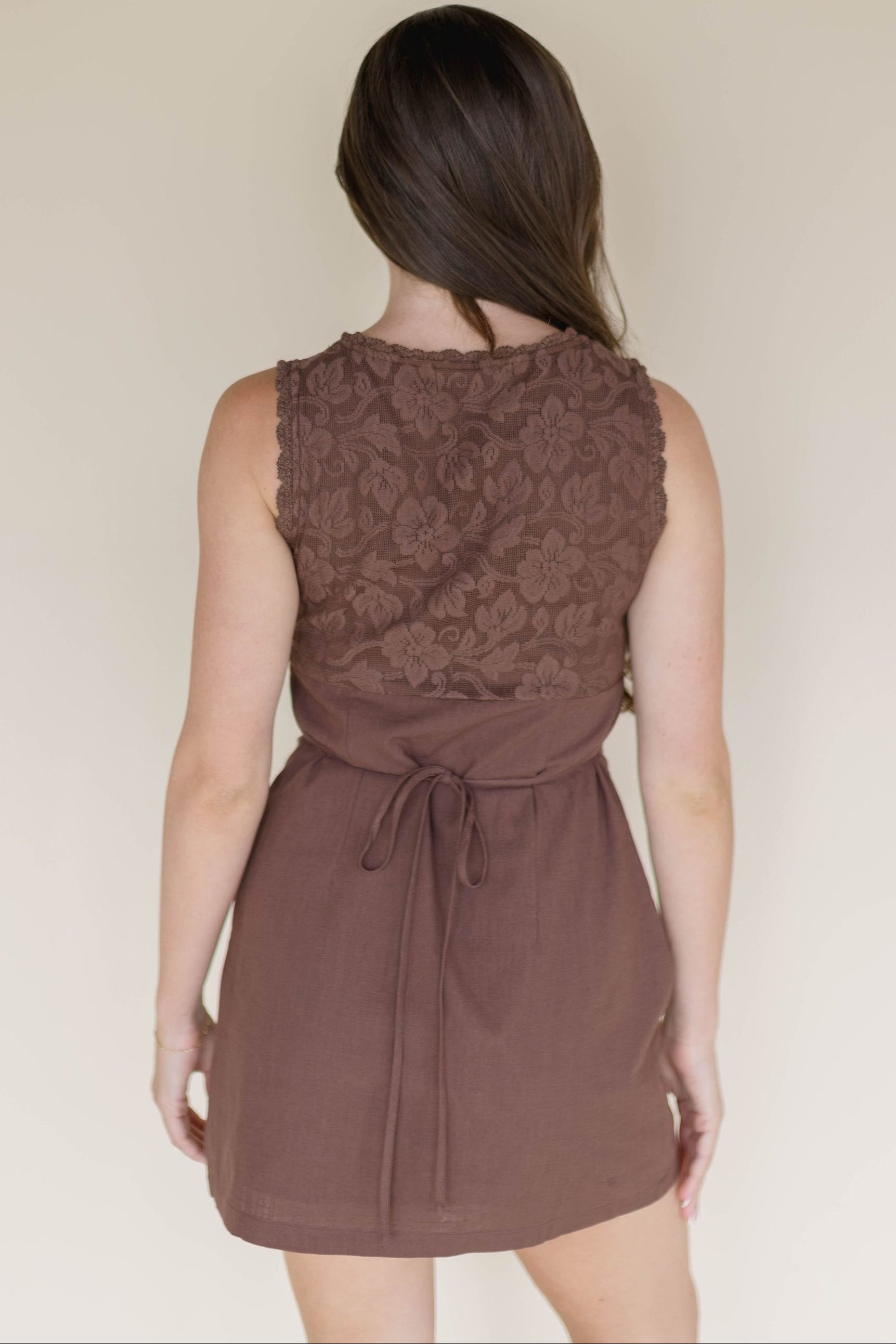 Aniya Floral Stitched Mini Dress