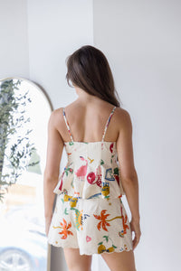 Alma Printed V-Neck Tank Top