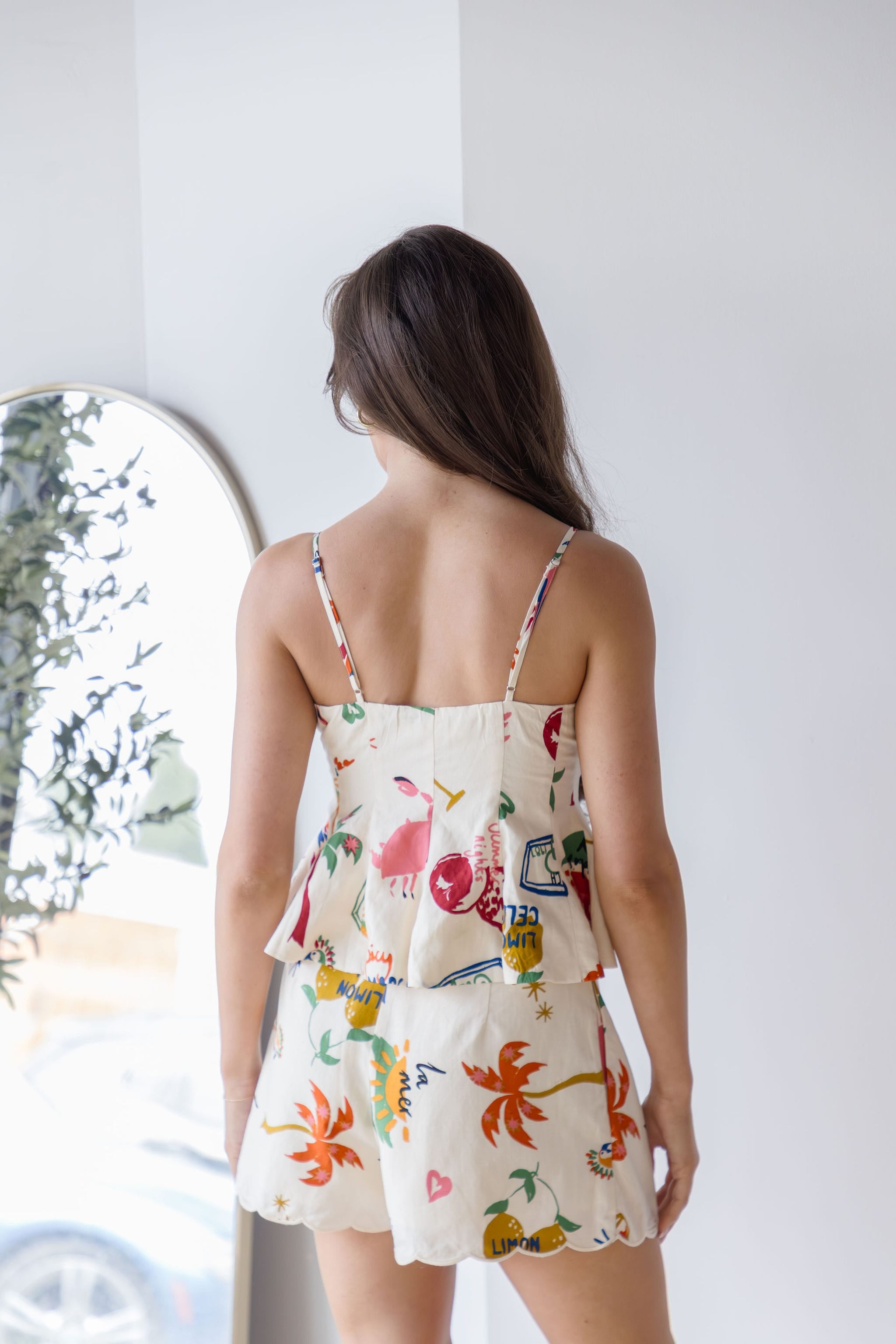 Alma Printed V-Neck Tank Top