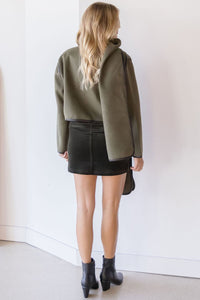 Ellery Button Leather Trim Detail Jacket Ellery Button Leather Trim Detail Jacket