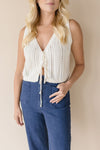 Lucinda Crochet Tie Front Knit Tank