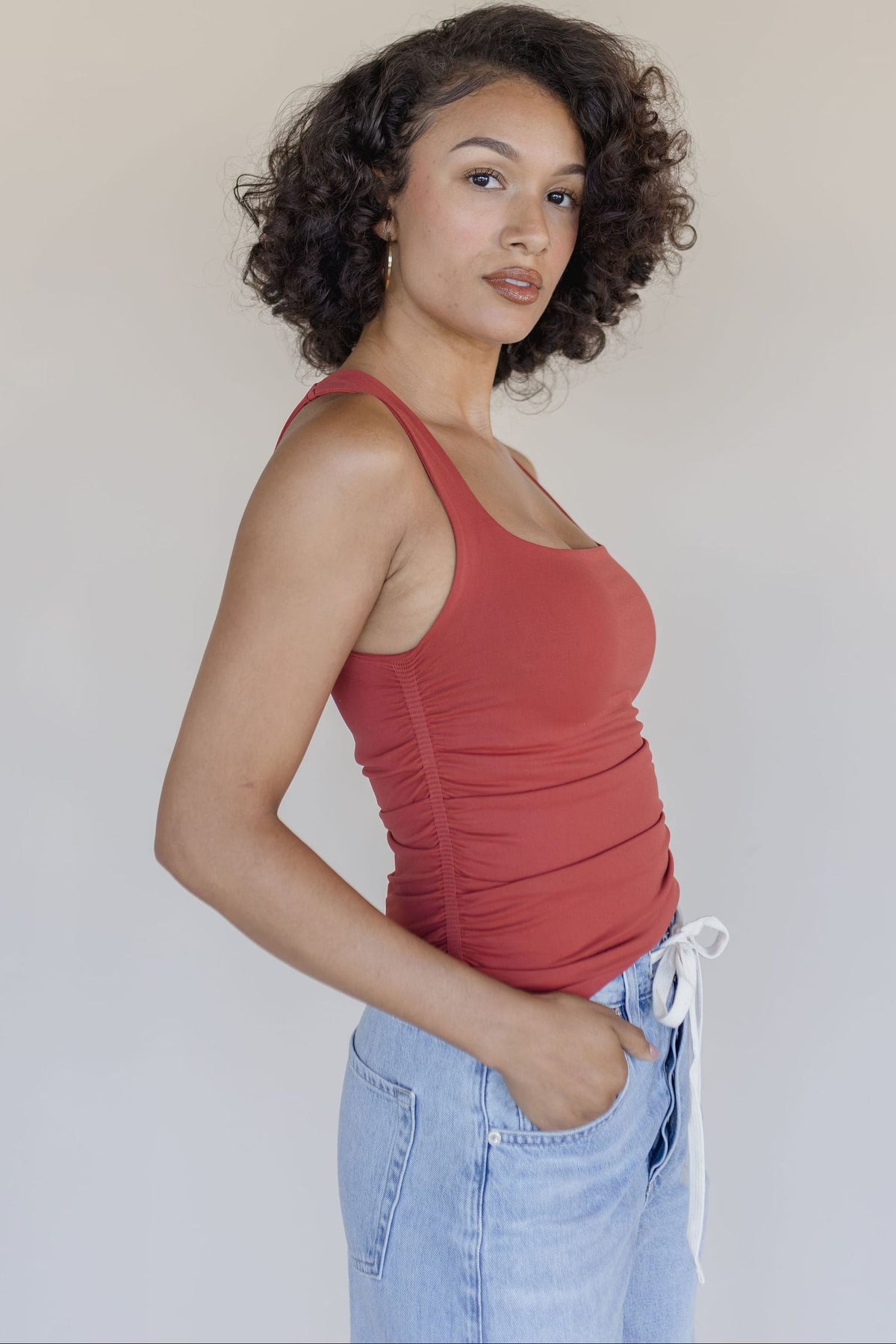Clean Lines Square Neck Shirred Brami