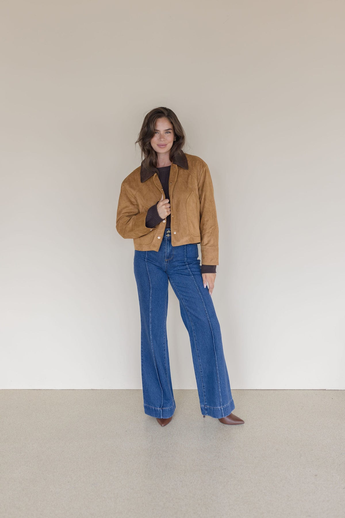 Contrast Collar Jacket