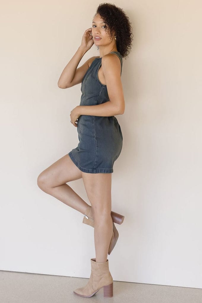 Free People Atlas Denim Mini Dress | Wild Dove Boutique | San Diego,CA