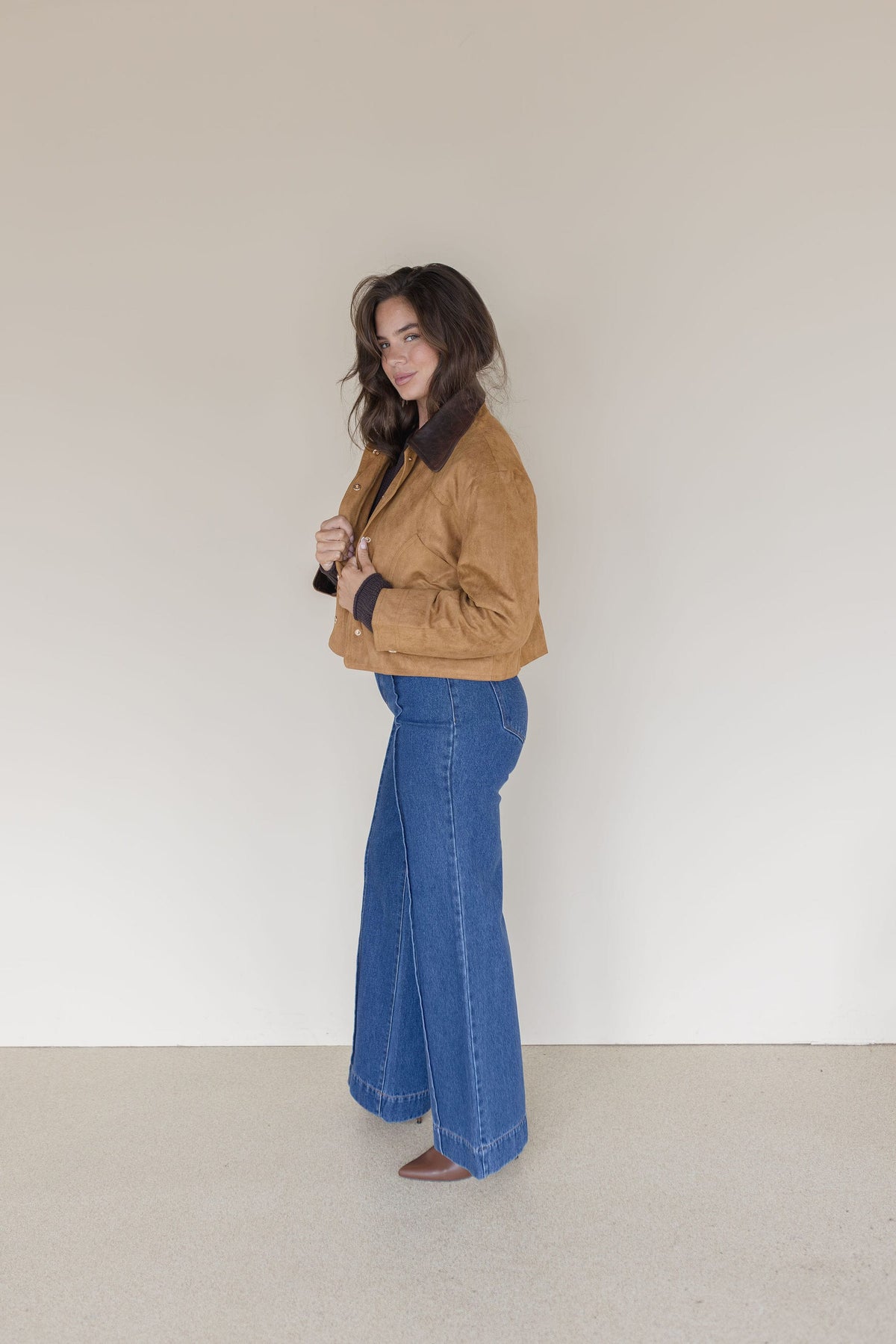 Contrast Collar Jacket