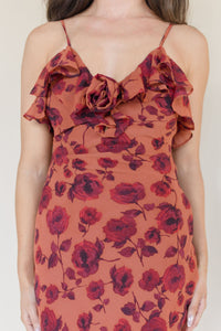 Leavitt Ruffle Floral Midi Dress Leavitt Ruffle Floral Midi Dress