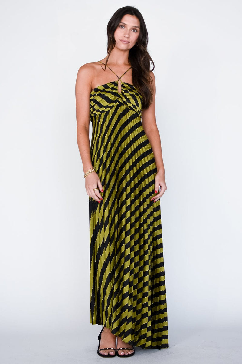 Pleated Maxi Dress