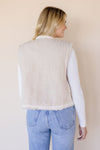 Revie Lace Trim Shearling Vest