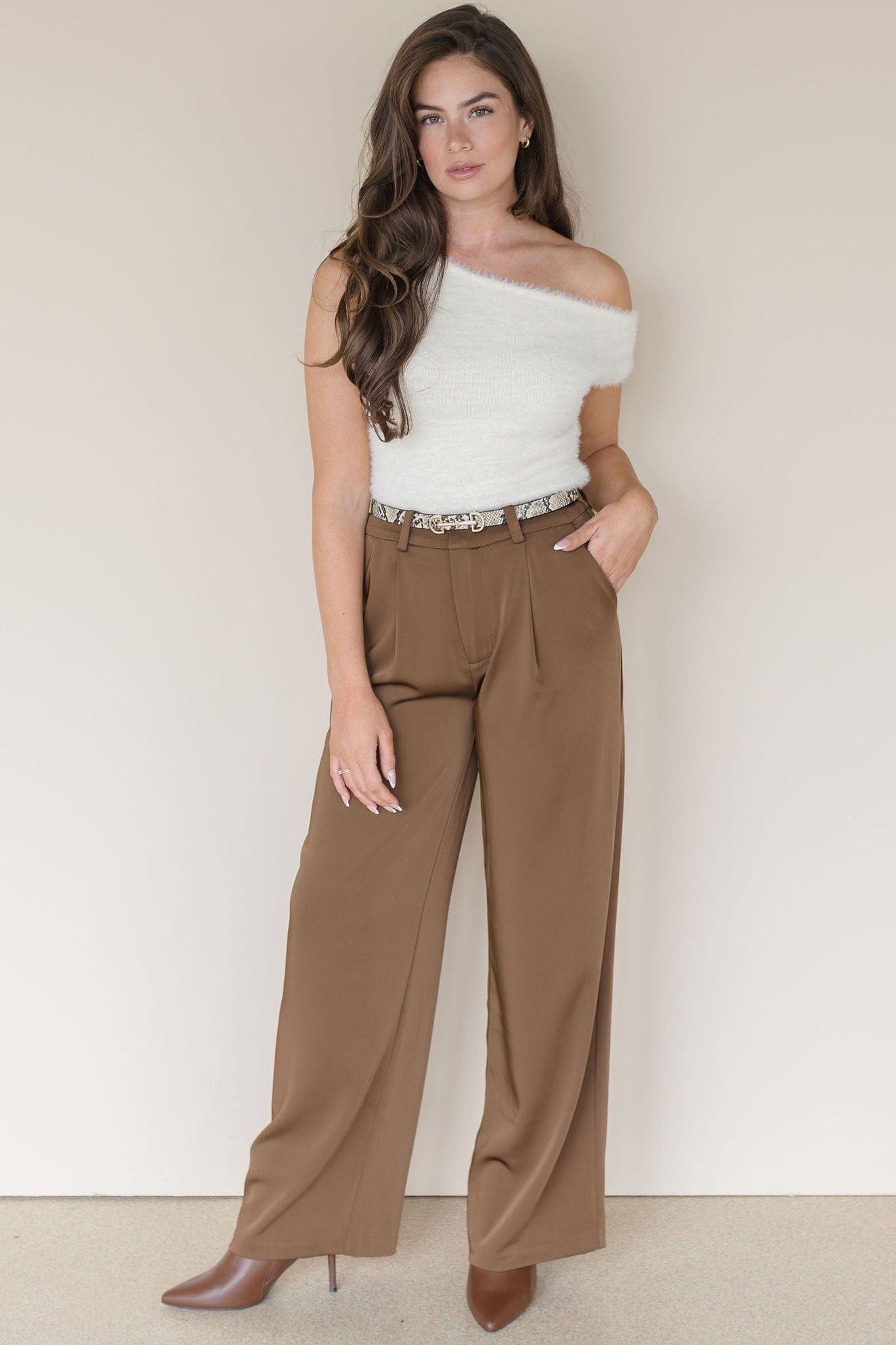 Kenna Asymmetric Fuzzy Sweater Top Kenna Asymmetric Fuzzy Sweater Top