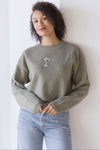 Straight Up Beaded Cropped Sweater Straight Up Beaded Cropped Sweater