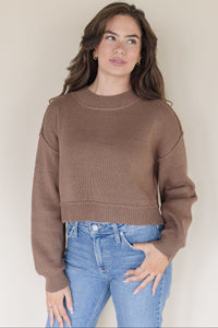 Mel Cropped Pullover Sweater