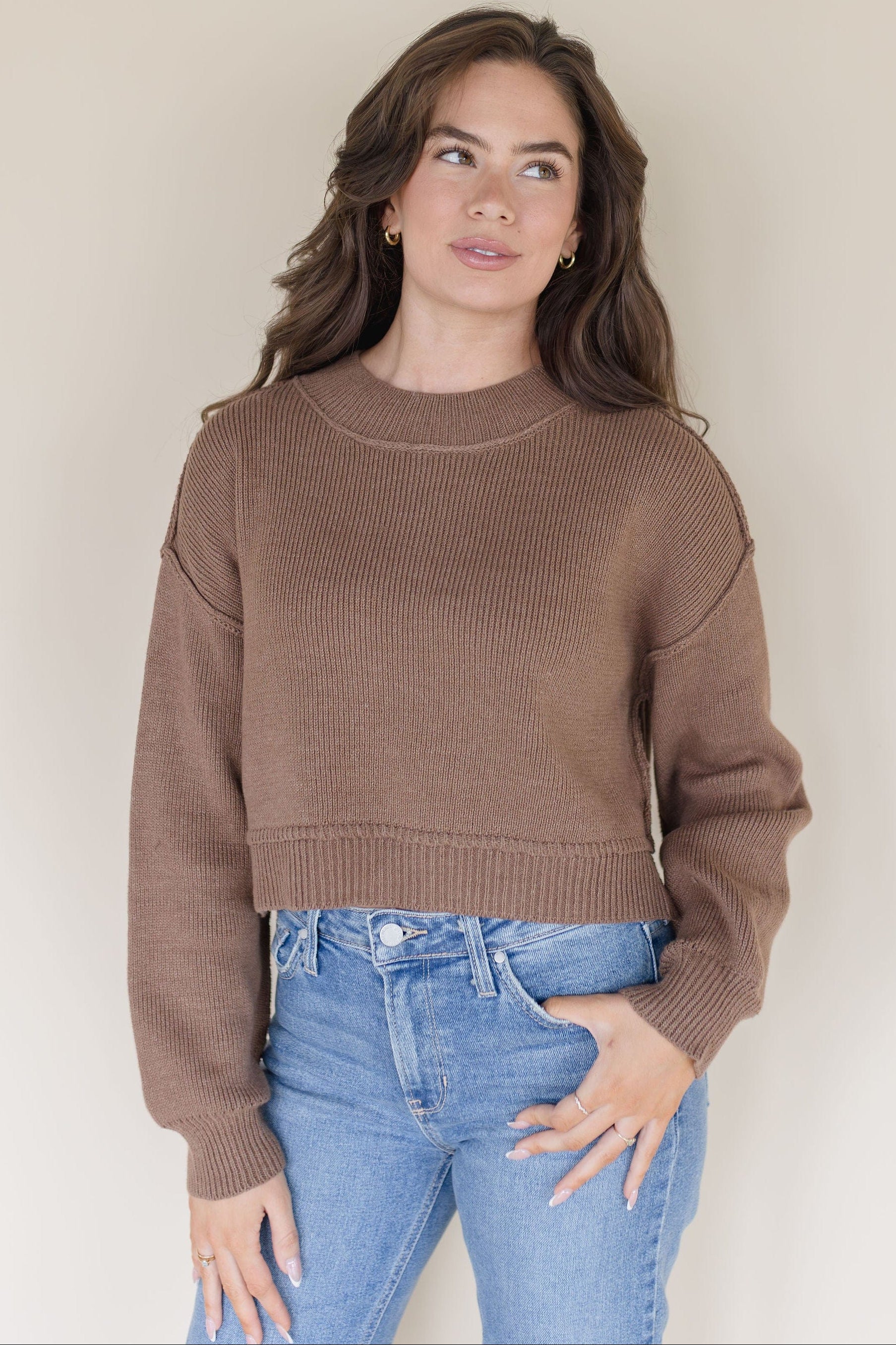 Mel Cropped Pullover Sweater