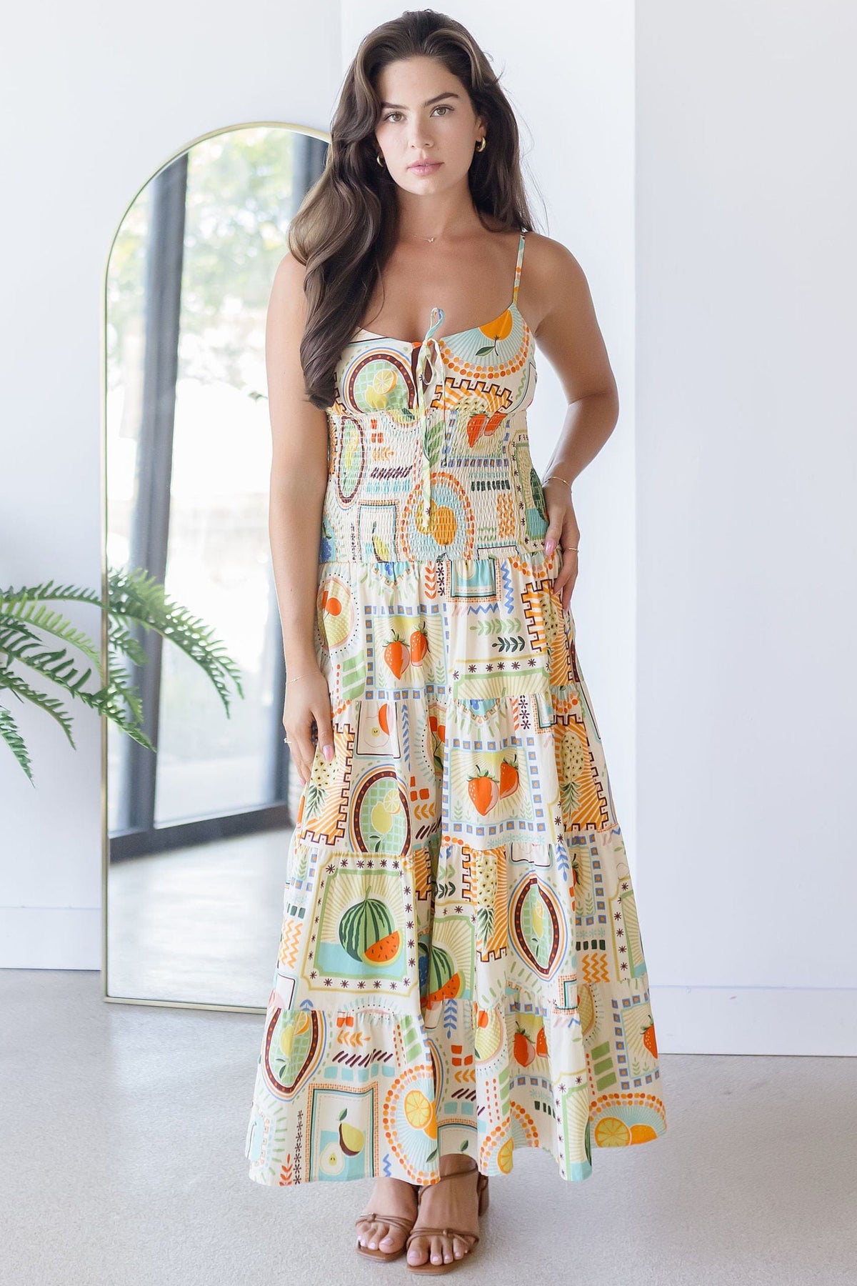 Moon River Post Card From Paradise Spaghetti Strap Midi Dress | Wild Dove  Boutique