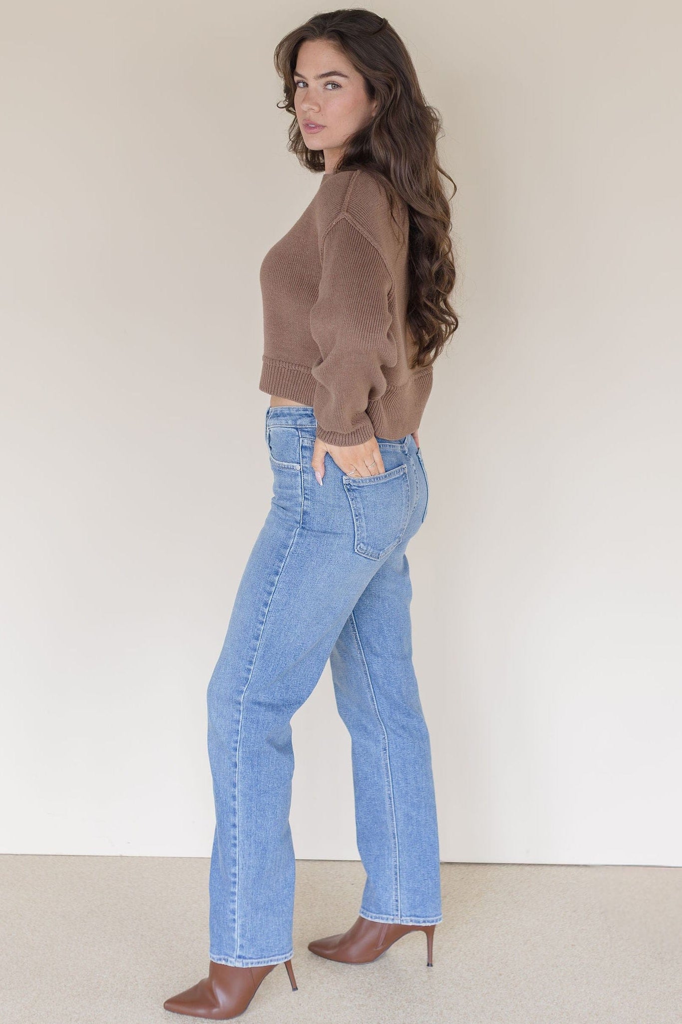 Mel Cropped Pullover Sweater