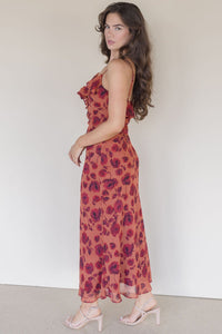 Leavitt Ruffle Floral Midi Dress Leavitt Ruffle Floral Midi Dress