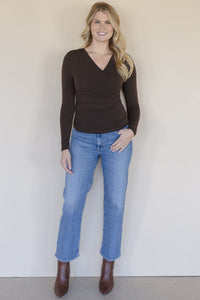 Jane Long Sleeve Wrap Top