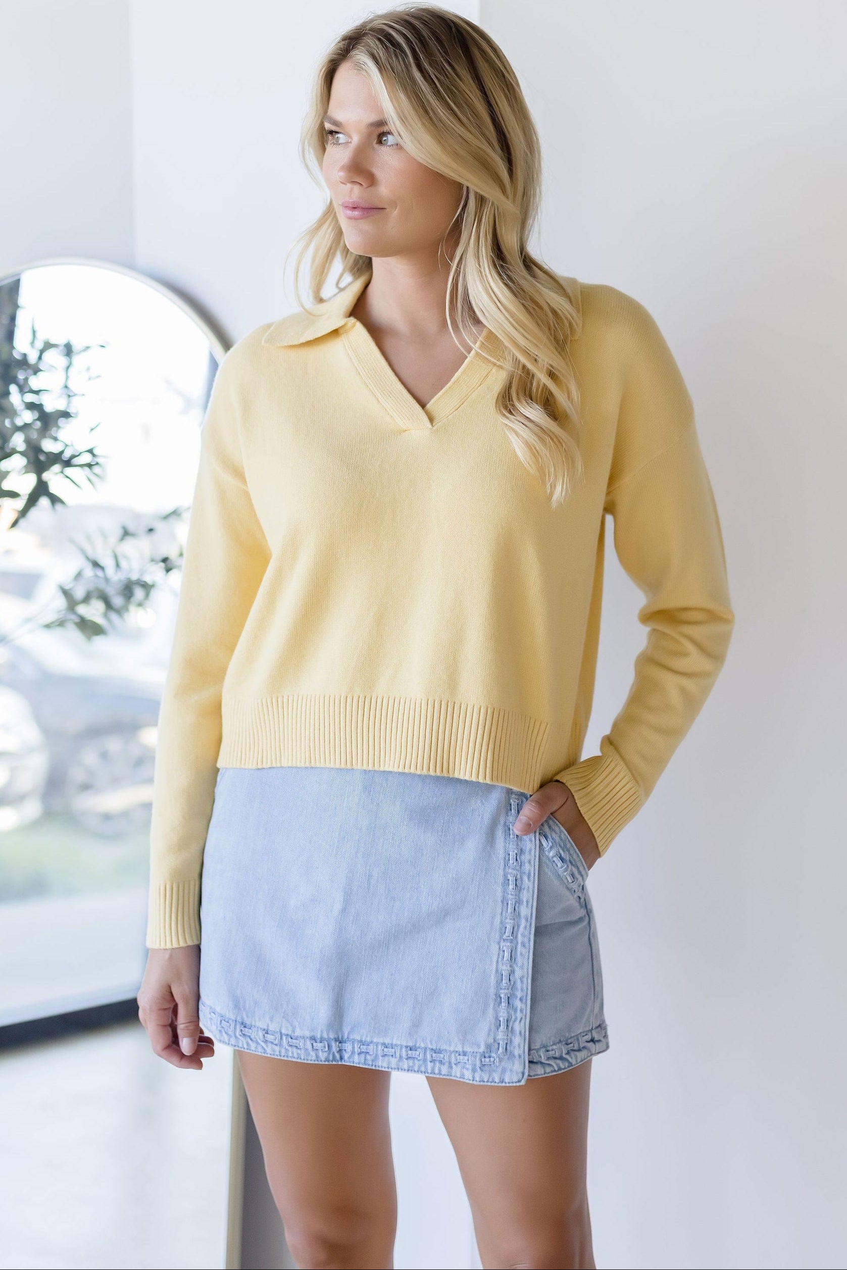 Honey Knitted V Neck Sweater Honey Knitted V Neck Sweater