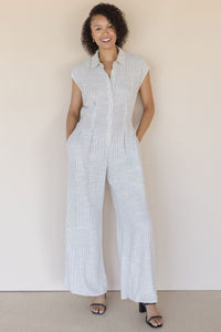 Irisa Cut Out Back Linen Jumpsuit Irisa Cut Out Back Linen Jumpsuit