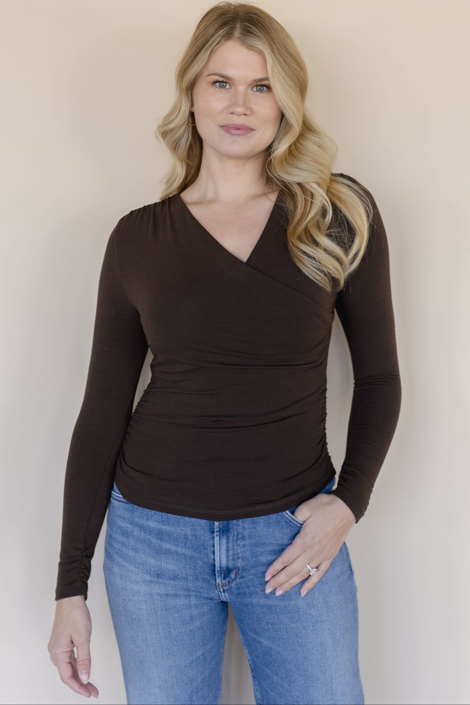Jane Long Sleeve Wrap Top
